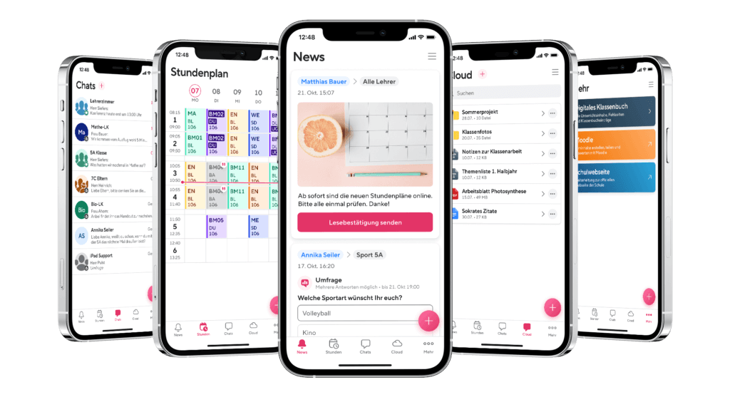Sdui - die DSGVO-konforme Schul-App - wichtigste Funktionen