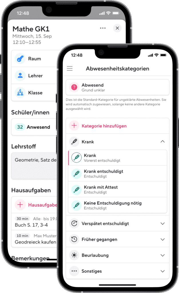 Sdui - Plattform für Schulen - Digitales Klassenbuch auf dem Smartphone