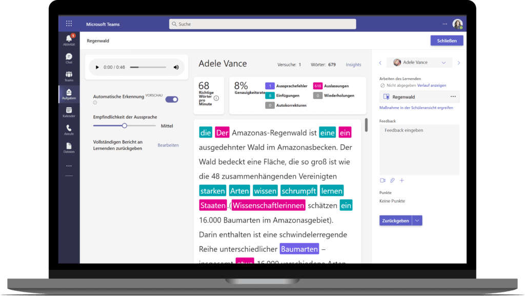 Sdui & Microsoft Teams - Plattform für Schulen - Lesetrainer in Microsoft Teams