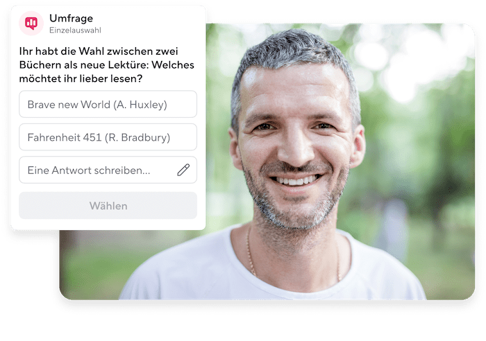 Die App für Schulen von Sdui - Umfragefunktion