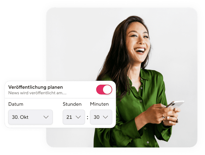 Die App für Schulen von Sdui - Veröffentlichung von News vorplanen