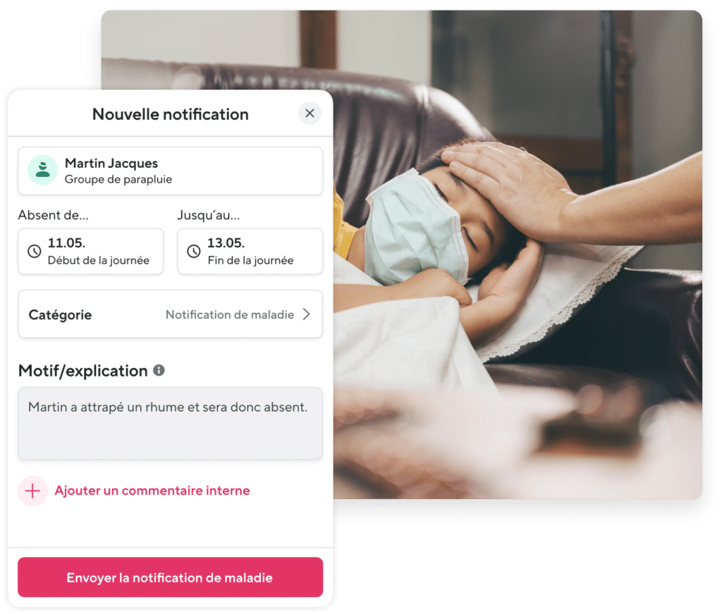 Die Kita App von Sdui - Krankmeldungen