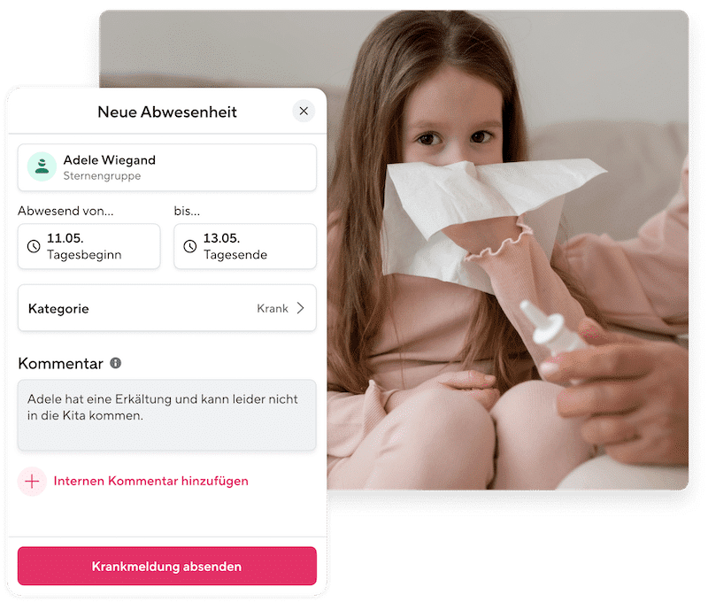 Die Kita App von Sdui - Krankmeldungen