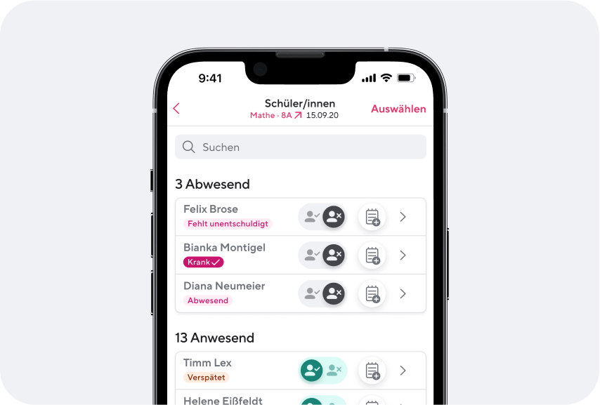 Unterrichtsapp Sdui - Digitales Klassenbuch mit Abwesenheiten