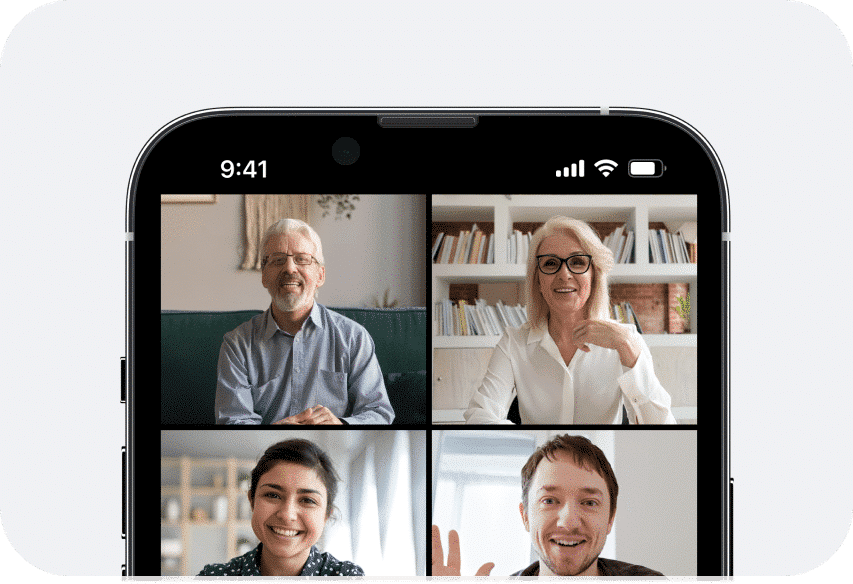 Schul-App Sdui - In diesem abgeschnittenen Bildschirmfoto aus der App findet eine Videokonferenz statt.