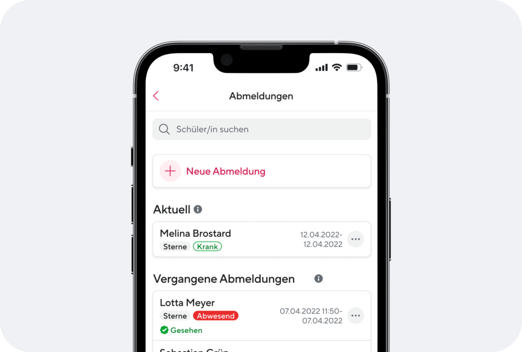 Digitale Abmeldungen Kita